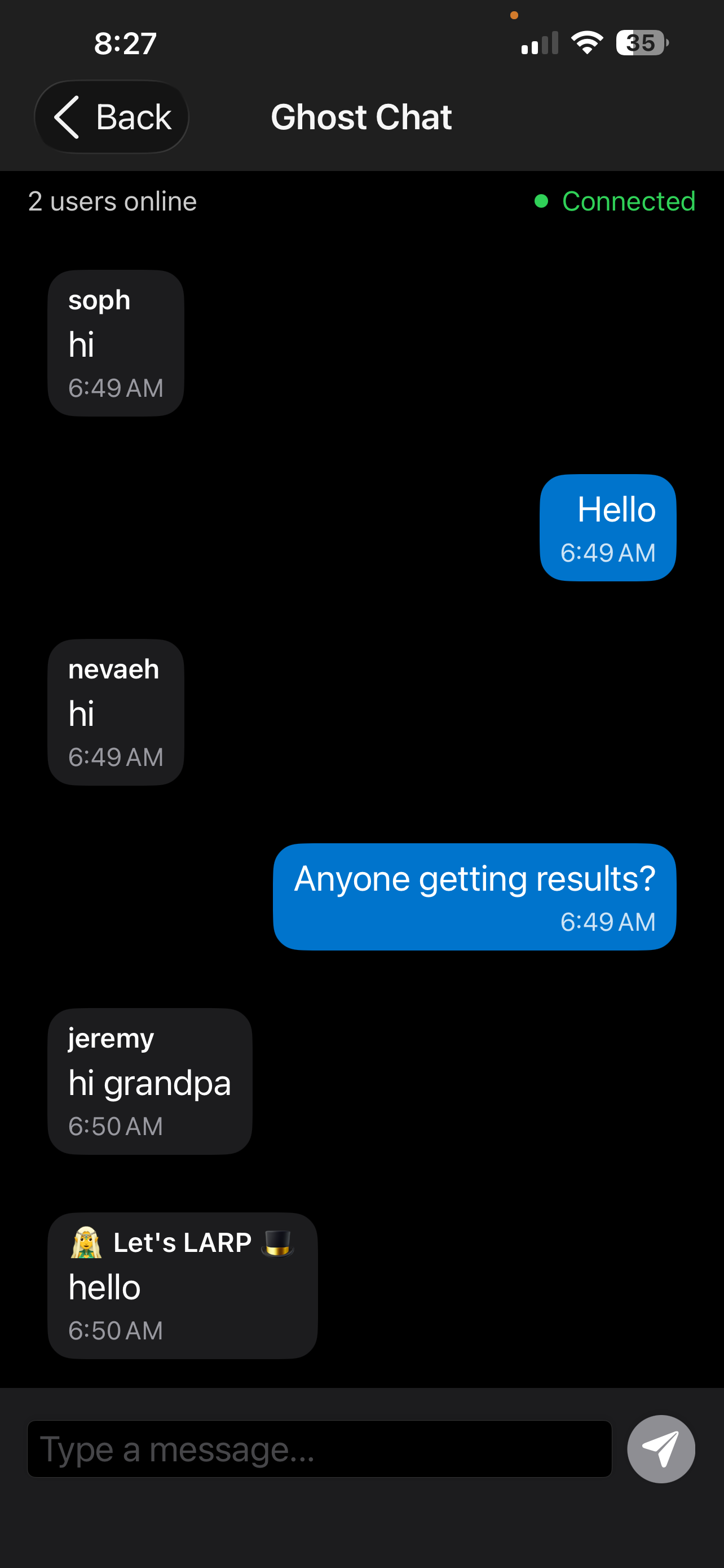 GhostTalk screenshot