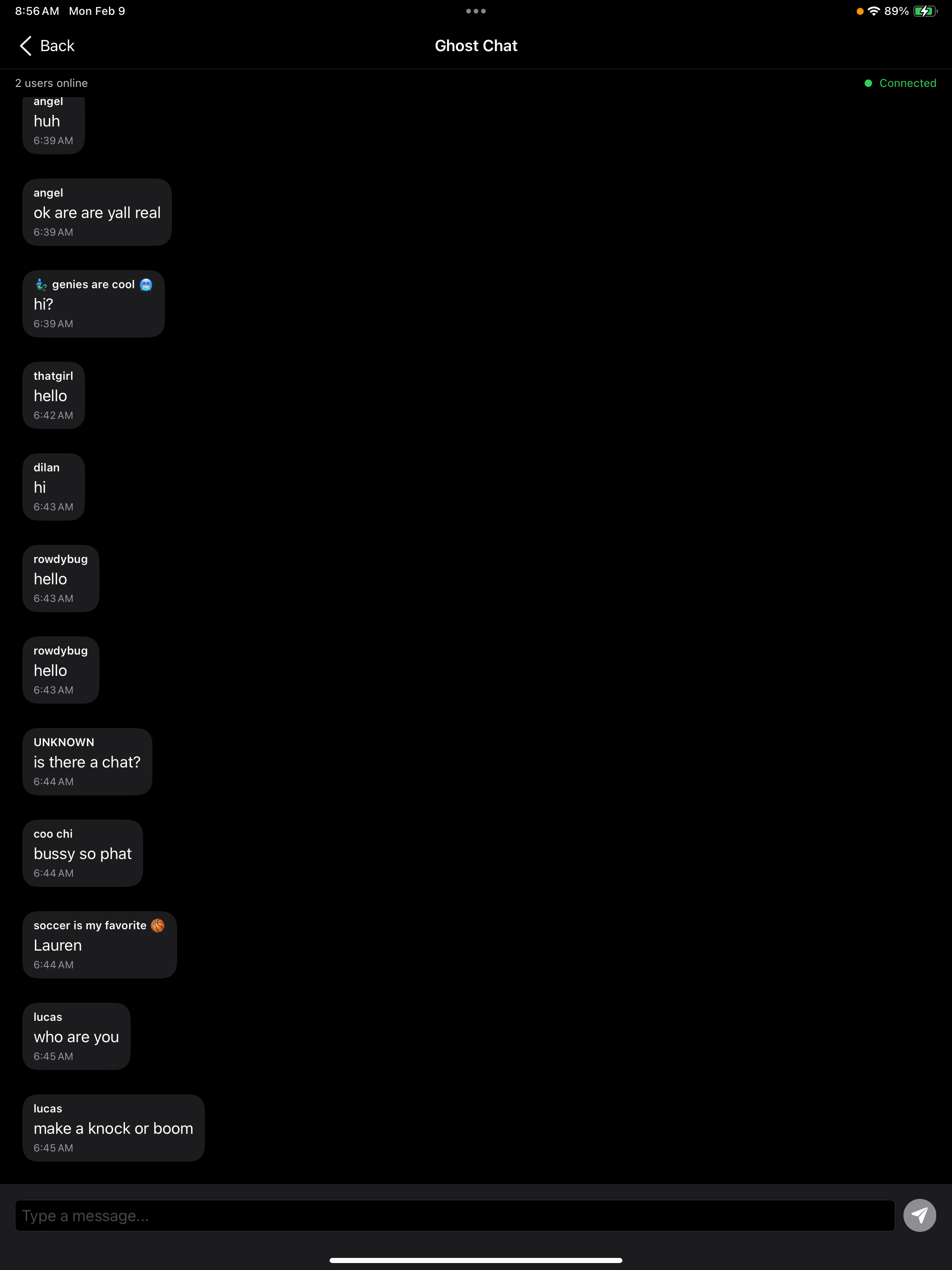 GhostTalk screenshot